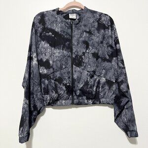 Gymshark Womens Lightweight Elevate Jacket XL Gray Cropped Fitness Gym Training